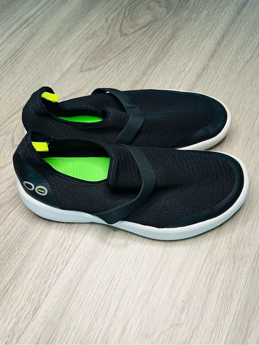Oofos Oomg Eezee Low Black Recovery Slip On Sneakers Comfort Shoes Women's 12
